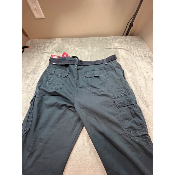 Unionbay Mens 44X32 True Navy Cotton Survivor Cargo Pants Baggy Belt Included - Picture 10 of 15